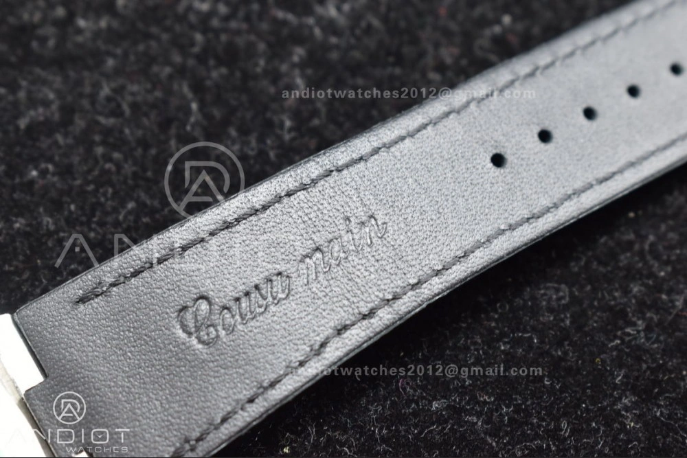 Overseas SS 8F Maker Black Dial on Black Rubber Strap