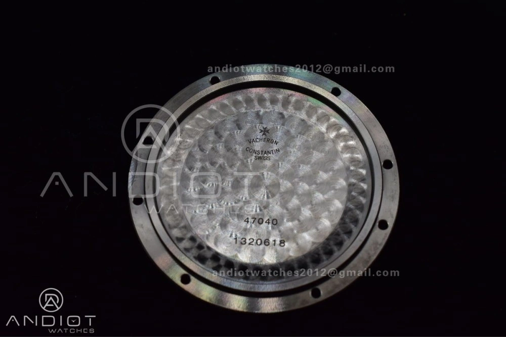 Overseas SS 8F Maker Black Dial on Black Rubber Strap