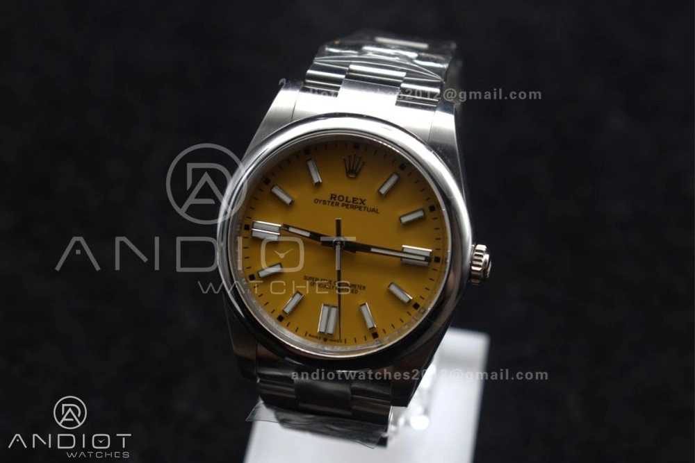 Oyster Perpetual 124300 41mm Clean 1:1 Best Edition 904L Steel Yellow Dial VR3230