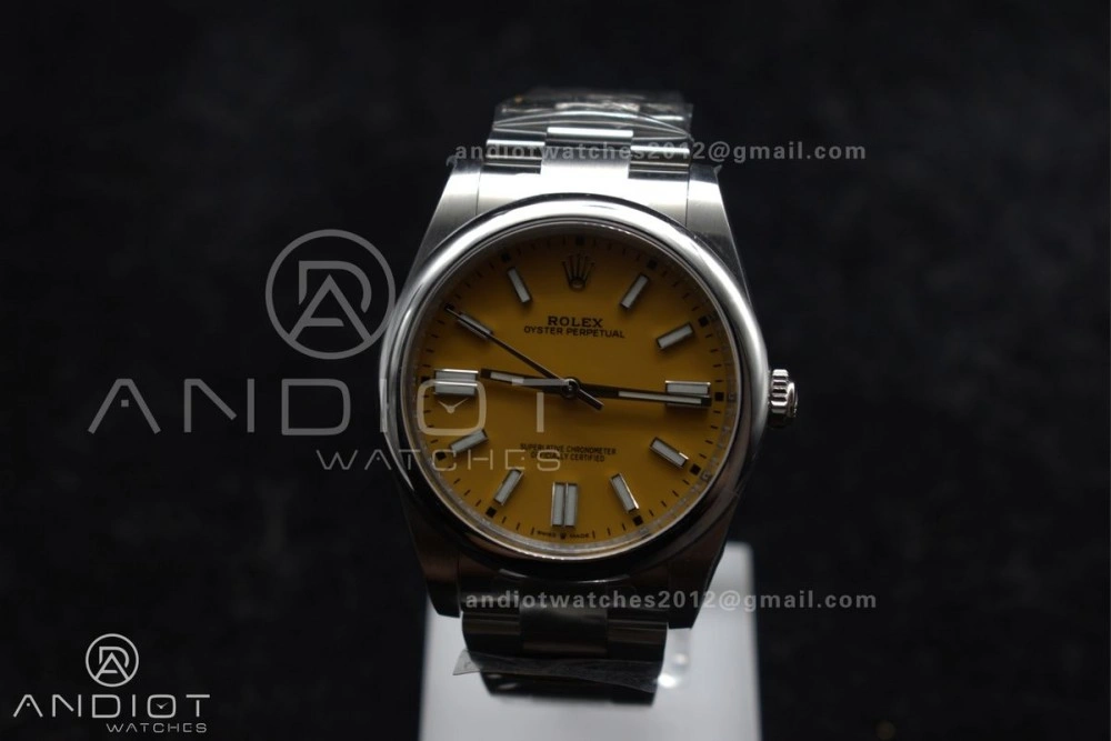 Oyster Perpetual 124300 41mm Clean 1:1 Best Edition 904L Steel Yellow Dial VR3230