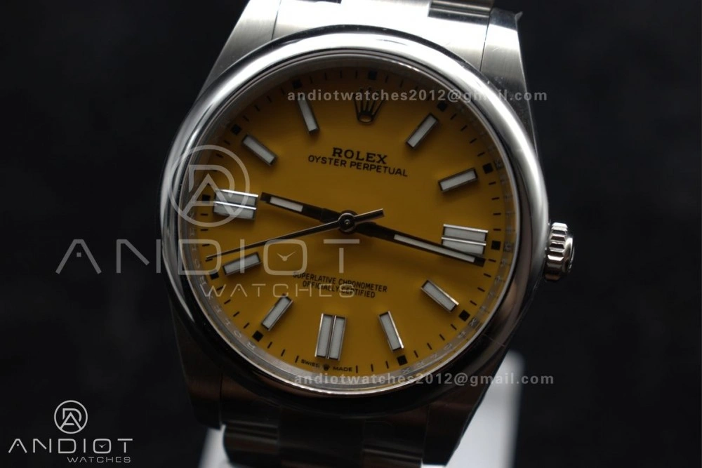 Oyster Perpetual 124300 41mm Clean 1:1 Best Edition 904L Steel Yellow Dial VR3230