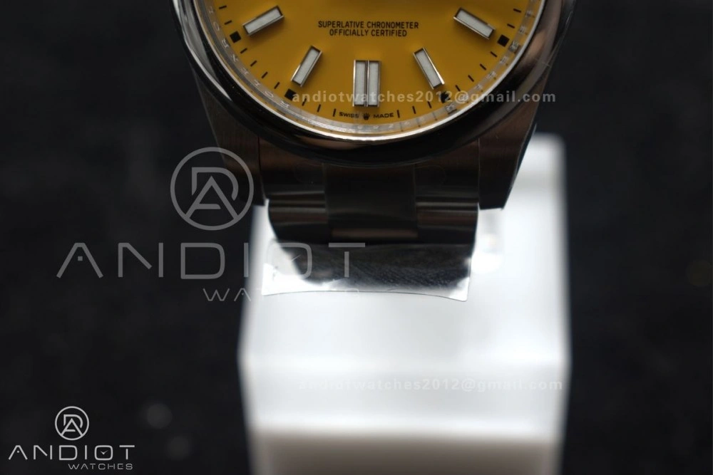 Oyster Perpetual 124300 41mm Clean 1:1 Best Edition 904L Steel Yellow Dial VR3230