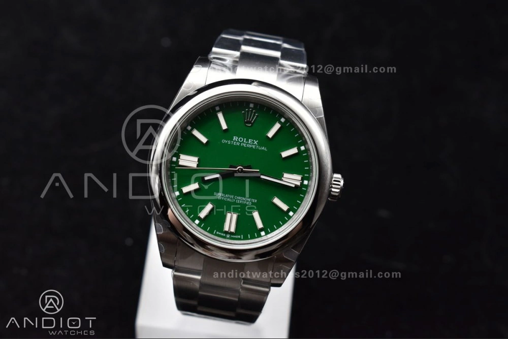 Oyster Perpetual 124300 41mm DIWF 1:1 Best Edition 904L Steel Green Dial A3230