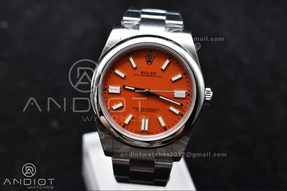 Oyster Perpetual 124300 41mm DIWF 1:1 Best Edition 904L Steel Orange Dial A3230