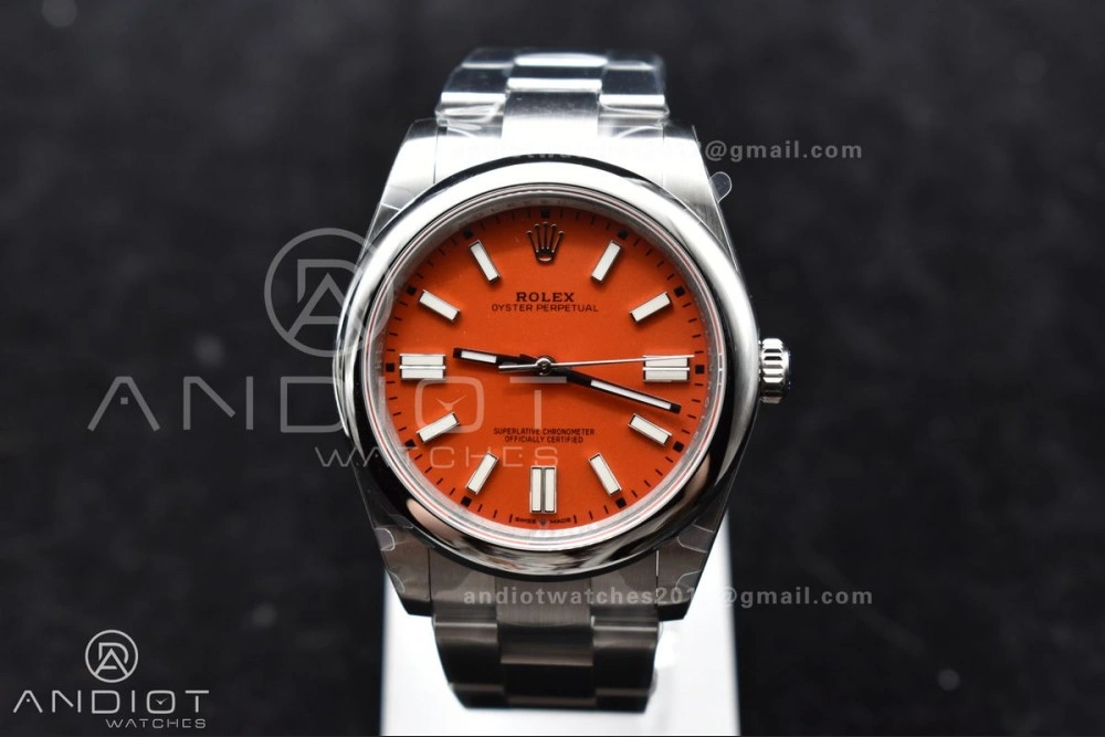 Oyster Perpetual 124300 41mm DIWF 1:1 Best Edition 904L Steel Orange Dial A3230