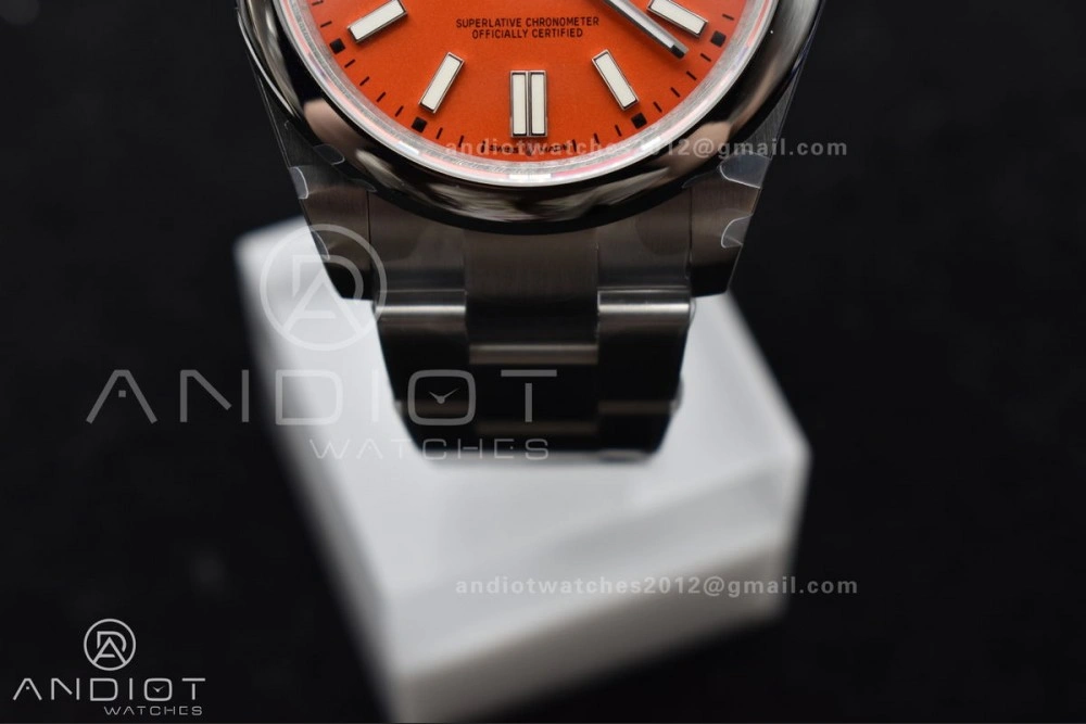 Oyster Perpetual 124300 41mm DIWF 1:1 Best Edition 904L Steel Orange Dial A3230