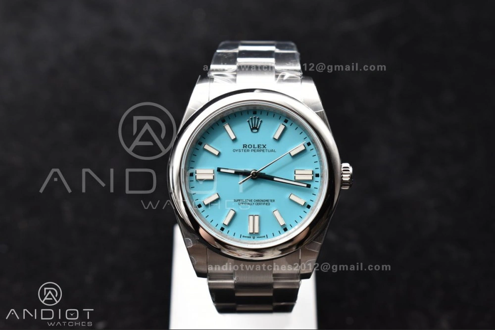 Oyster Perpetual 124300 41mm DIWF 1:1 Best Edition 904L Steel Tiffany Blue Dial A3230