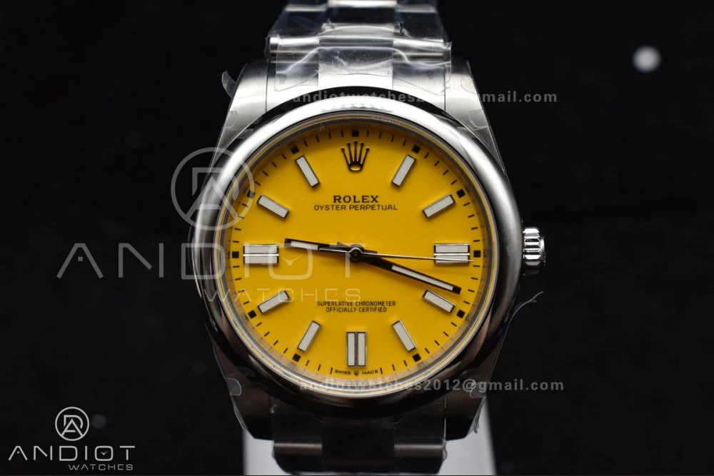 Oyster Perpetual 124300 41mm DIWF 1:1 Best Edition 904L Steel Yellow Dial A3230