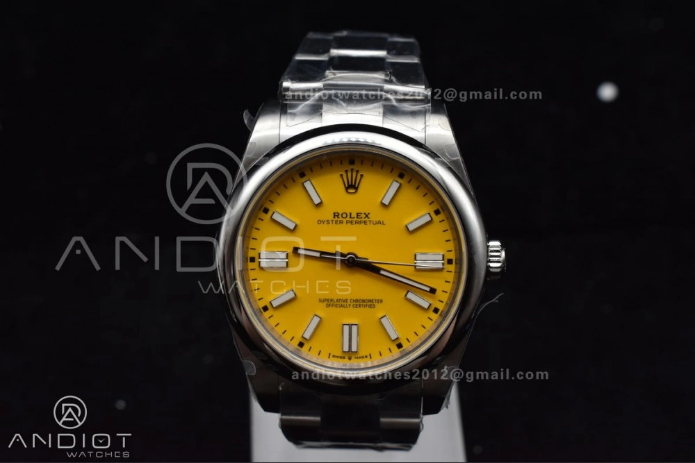 Oyster Perpetual 124300 41mm DIWF 1:1 Best Edition 904L Steel Yellow Dial A3230