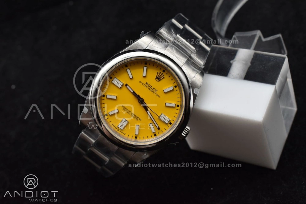 Oyster Perpetual 124300 41mm DIWF 1:1 Best Edition 904L Steel Yellow Dial A3230