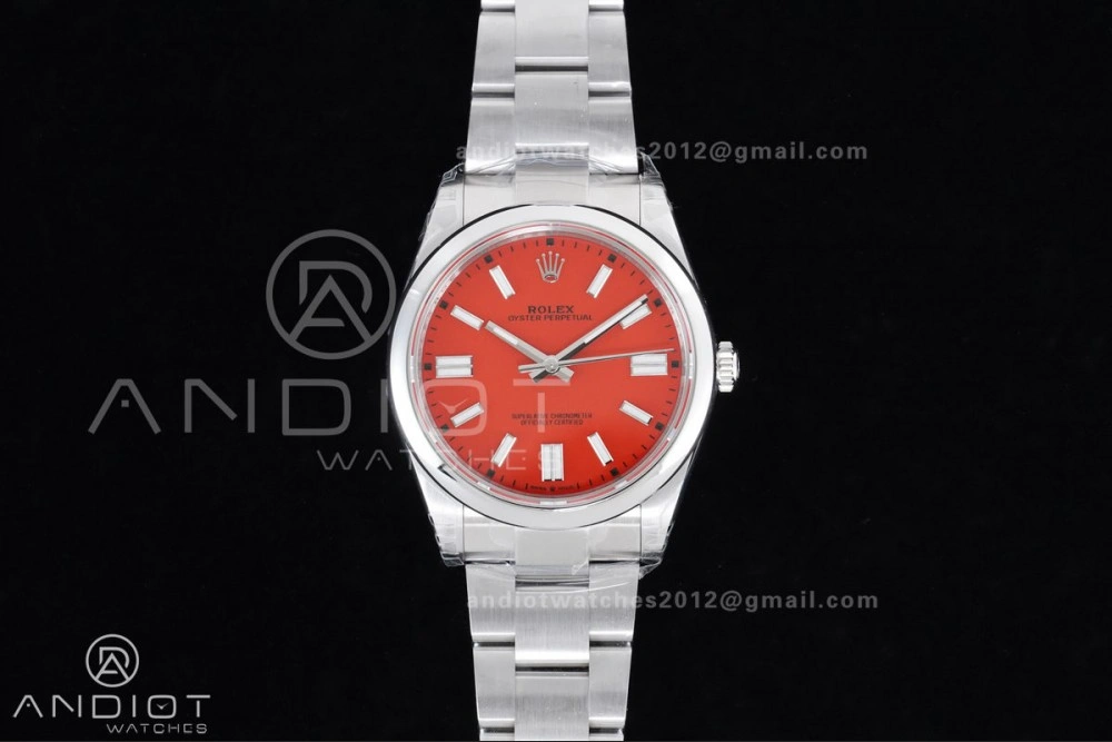 Oyster Perpetual 124300 41mm VSF 1:1 Best Edition 904L Steel Red Dial DD3230 V2