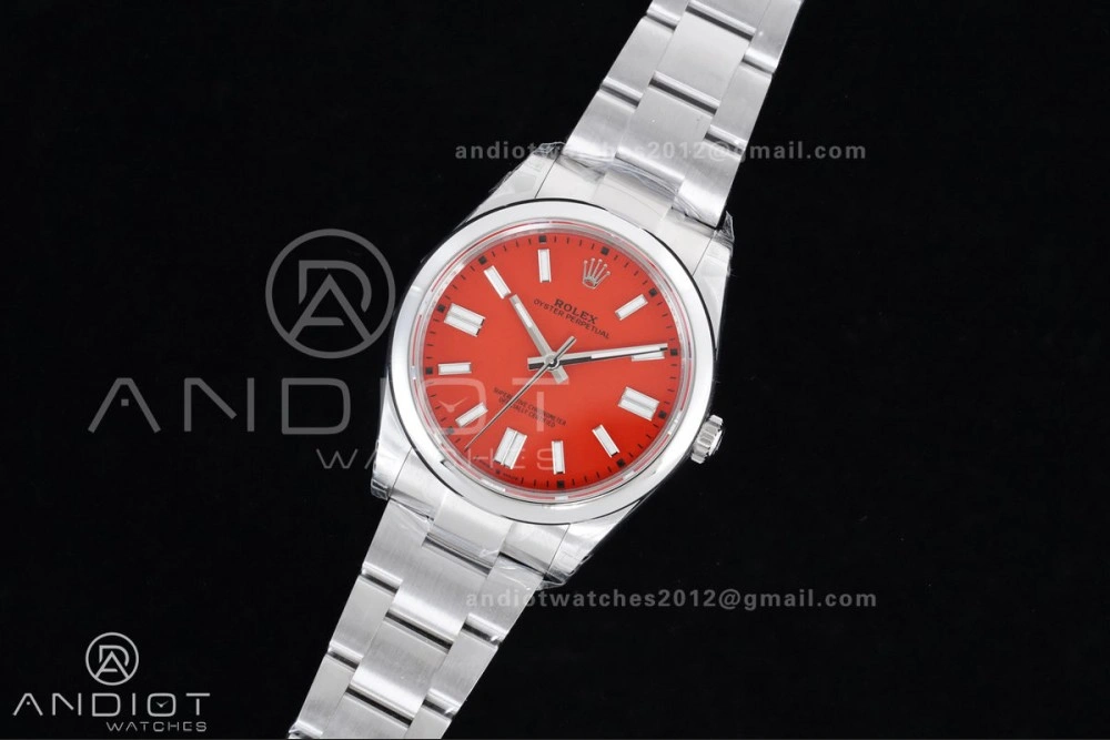 Oyster Perpetual 124300 41mm VSF 1:1 Best Edition 904L Steel Red Dial DD3230 V2