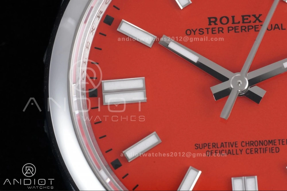 Oyster Perpetual 124300 41mm VSF 1:1 Best Edition 904L Steel Red Dial DD3230 V2