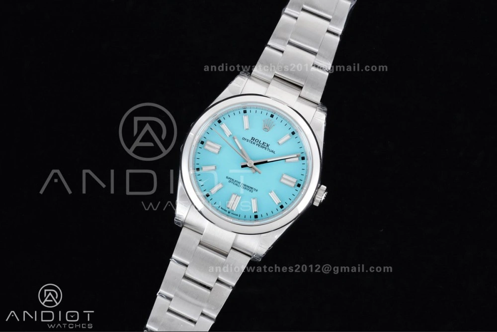 Oyster Perpetual 124300 41mm VSF 1:1 Best Edition 904L Steel Tiffany Blue Dial DD3230 V2