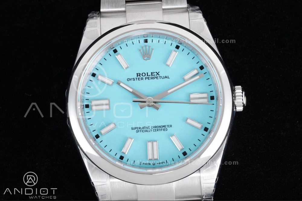 Oyster Perpetual 124300 41mm VSF 1:1 Best Edition 904L Steel Tiffany Blue Dial DD3230 V2
