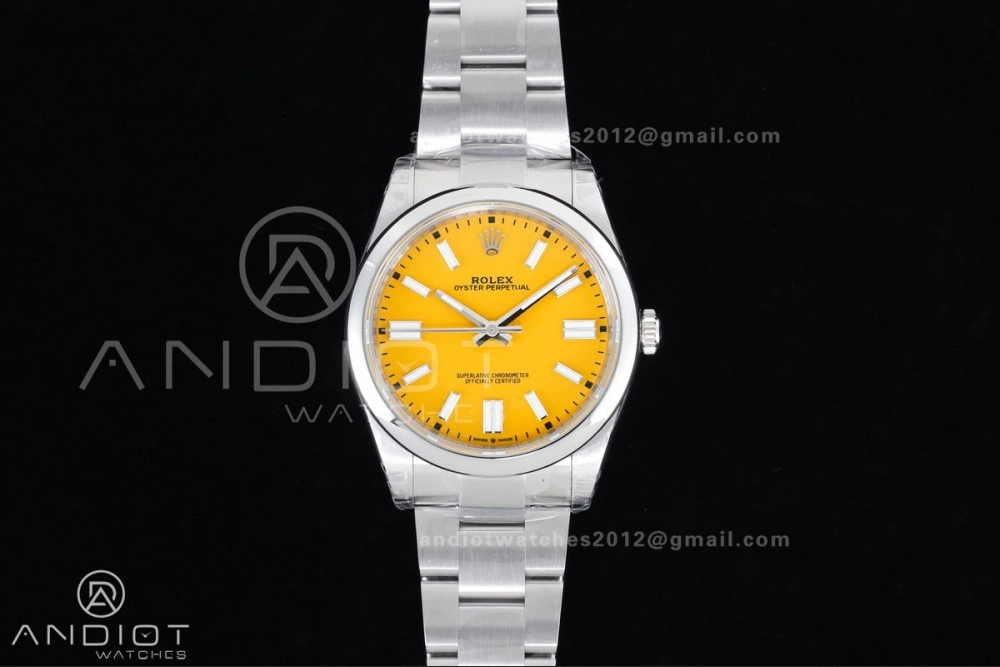 Oyster Perpetual 124300 41mm VSF 1:1 Best Edition 904L Steel Yellow Dial DD3230 V2