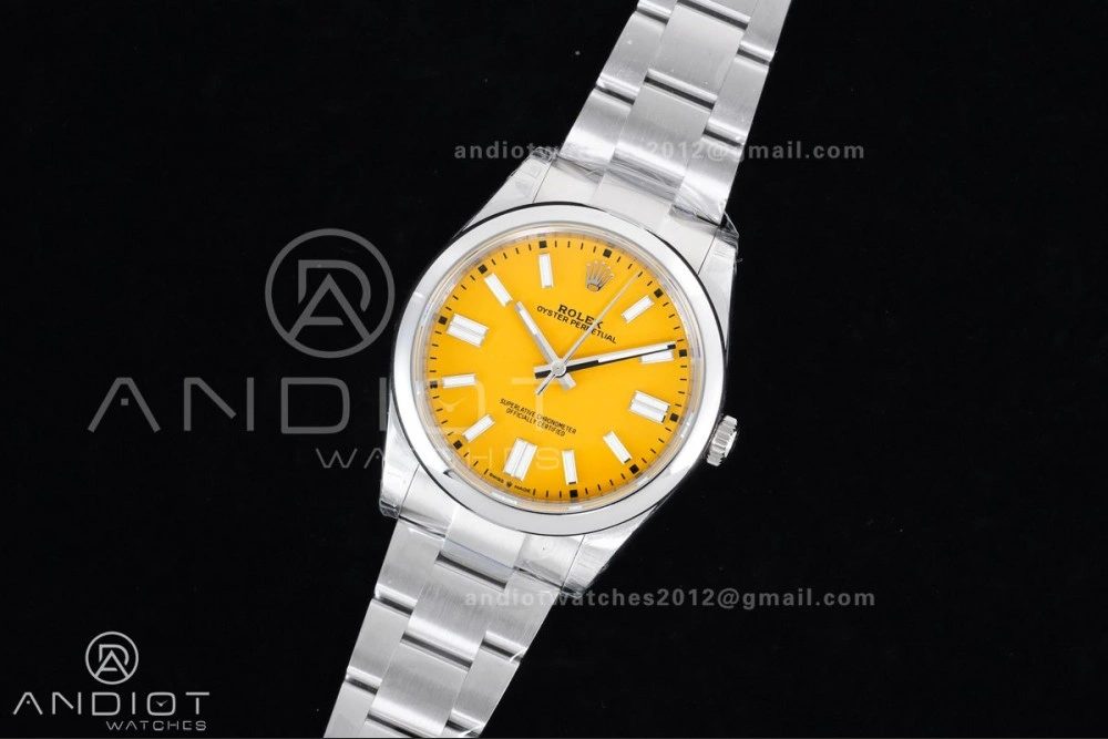 Oyster Perpetual 124300 41mm VSF 1:1 Best Edition 904L Steel Yellow Dial DD3230 V2