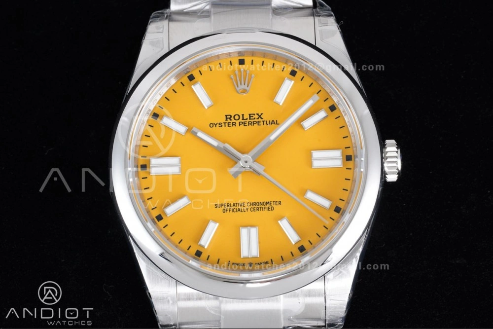 Oyster Perpetual 124300 41mm VSF 1:1 Best Edition 904L Steel Yellow Dial DD3230 V2