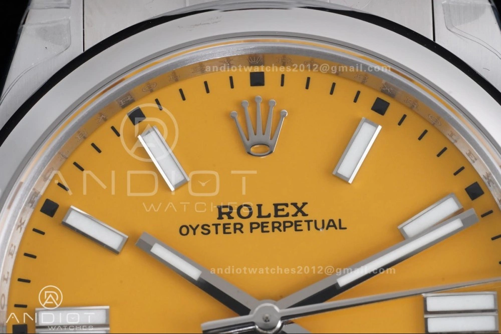 Oyster Perpetual 124300 41mm VSF 1:1 Best Edition 904L Steel Yellow Dial DD3230 V2