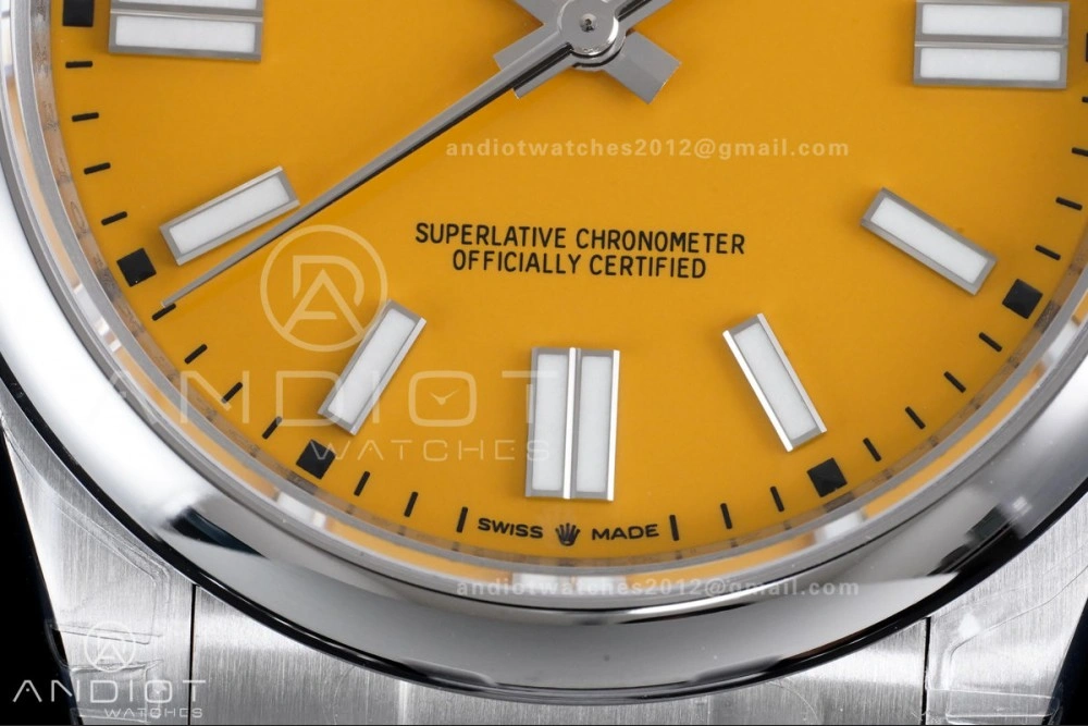 Oyster Perpetual 124300 41mm VSF 1:1 Best Edition 904L Steel Yellow Dial DD3230 V2