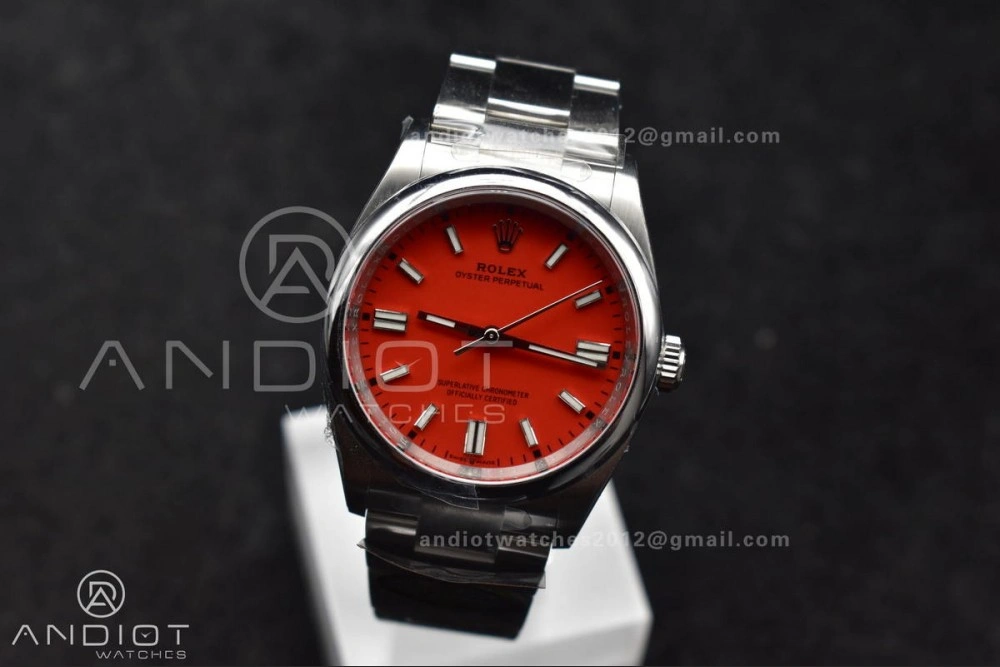 Oyster Perpetual 126000 36mm Clean 1:1 Best Edition 904L Steel Red Dial VR3230
