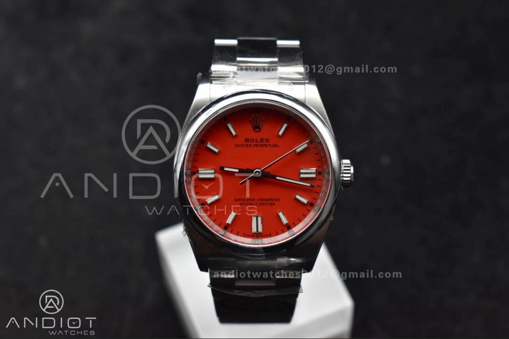 Oyster Perpetual 126000 36mm Clean 1:1 Best Edition 904L Steel Red Dial VR3230