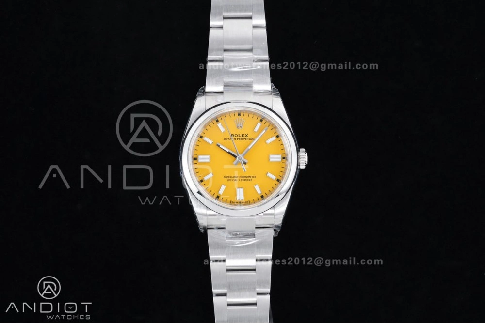Oyster Perpetual 126000 36mm VSF 1:1 Best Edition 904L Steel Yellow Dial DD3230 V2