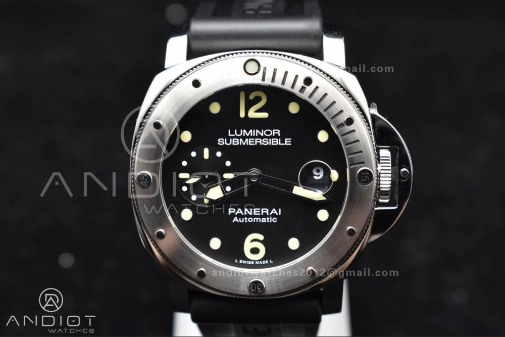 PAM1024 VSF 1:1 Best Edition Black Dial On SS with Black Rubber Strap P.9001 Clone