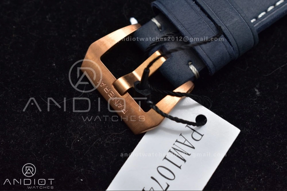 PAM1074 W Bronzo VSF 1:1 Best Edition Blue Dial on Blue Calfskin Strap P.900 Clone