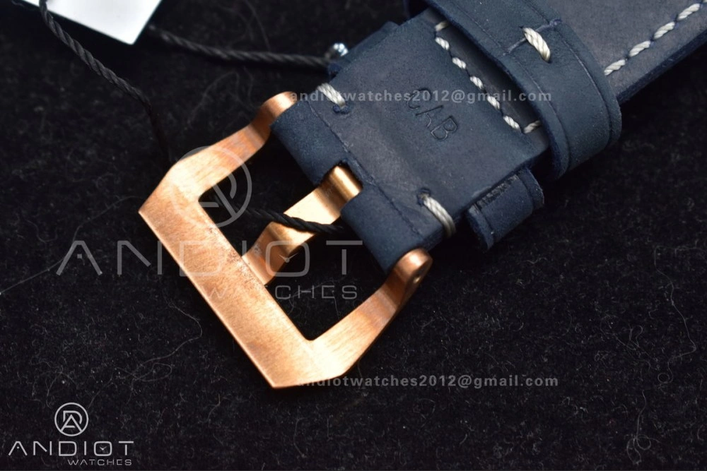 PAM1074 W Bronzo VSF 1:1 Best Edition Blue Dial on Blue Calfskin Strap P.900 Clone