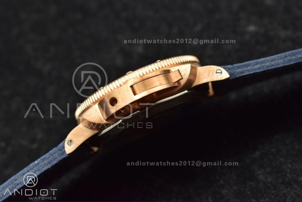 PAM1074 W Bronzo VSF 1:1 Best Edition Blue Dial on Blue Calfskin Strap P.900 Clone