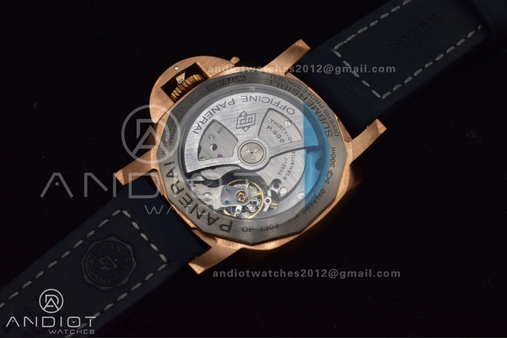 PAM1074 W Bronzo VSF 1:1 Best Edition Blue Dial on Blue Calfskin Strap P.900 Clone