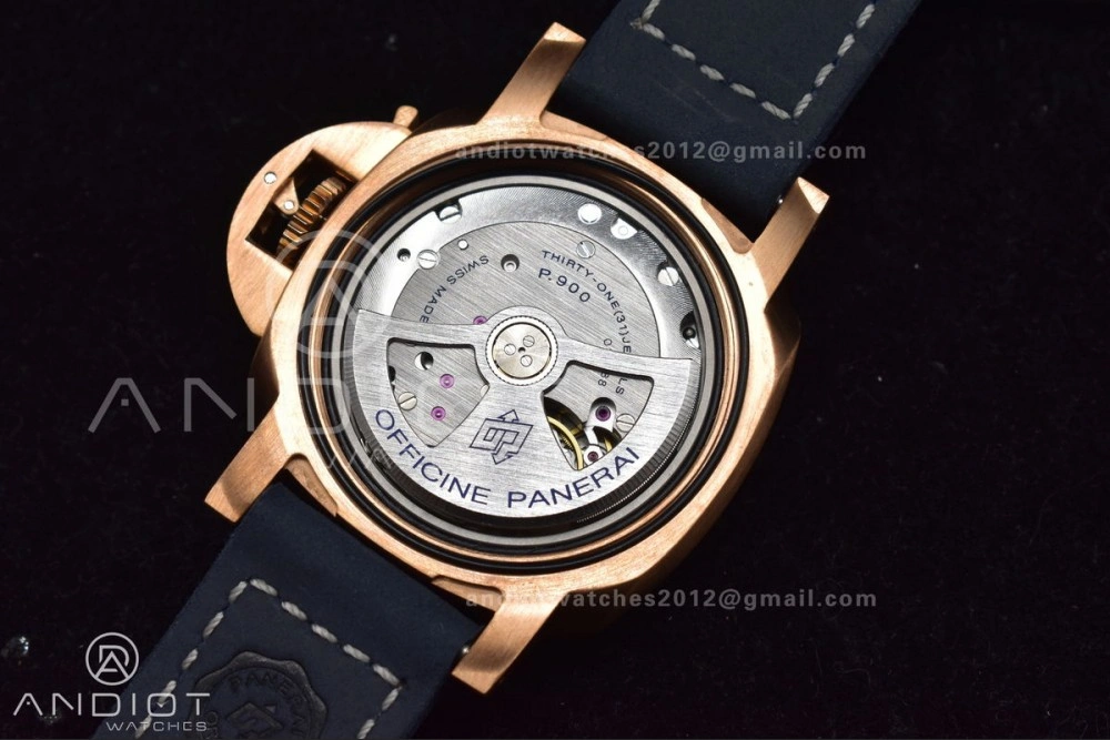 PAM1074 W Bronzo VSF 1:1 Best Edition Blue Dial on Blue Calfskin Strap P.900 Clone