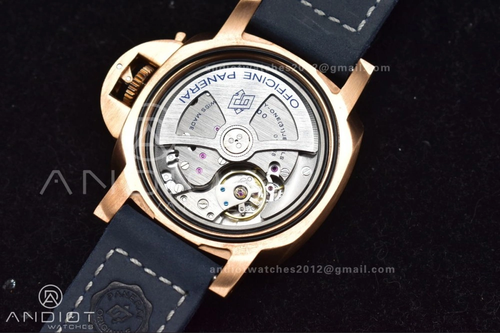 PAM1074 W Bronzo VSF 1:1 Best Edition Blue Dial on Blue Calfskin Strap P.900 Clone