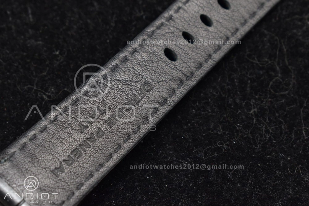 PAM1096 W Luminor GMT 42mm Titanium VSF 1:1 Best Edition Black Dial on Black Leather Strap P.9011 Super Clone