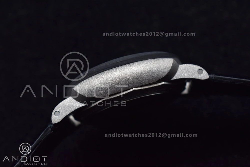 PAM1096 W Luminor GMT 42mm Titanium VSF 1:1 Best Edition Black Dial on Black Leather Strap P.9011 Super Clone