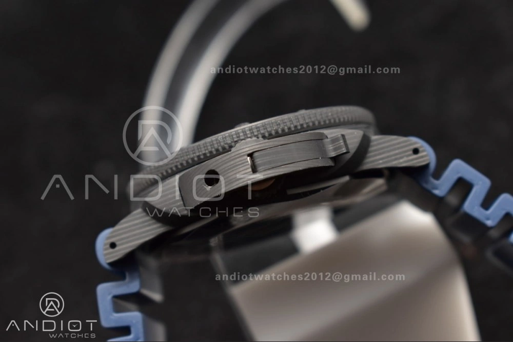 PAM1232 W Carbotech SBF 1:1 Best Edition Blue Dial on Blue Rubber Strap P900