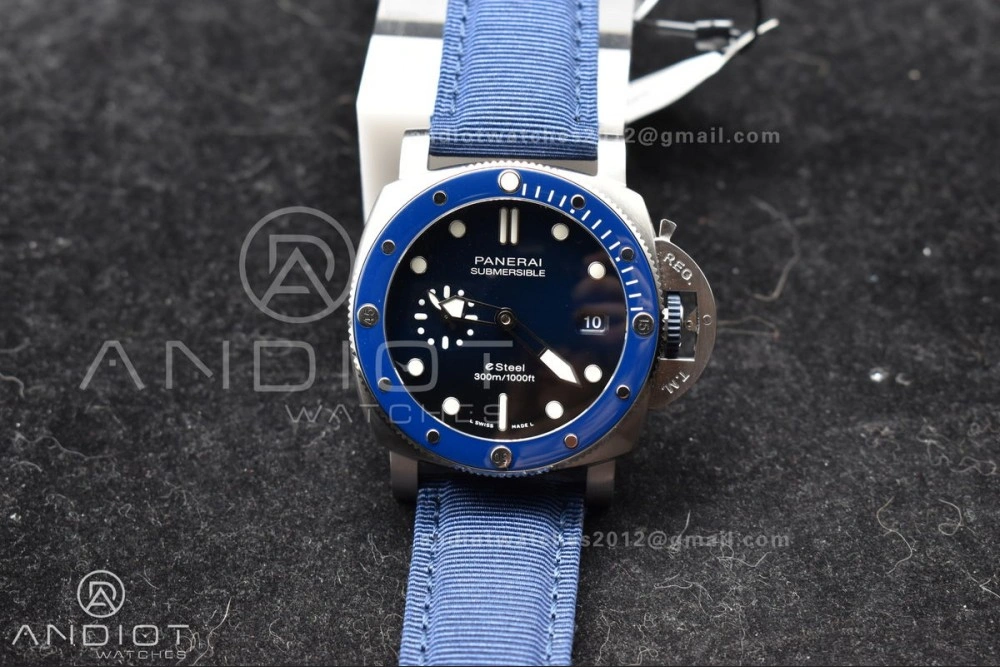 PAM1289 VSF 1:1 Best Edition Blue Dial on Blue Nylon Strap P900