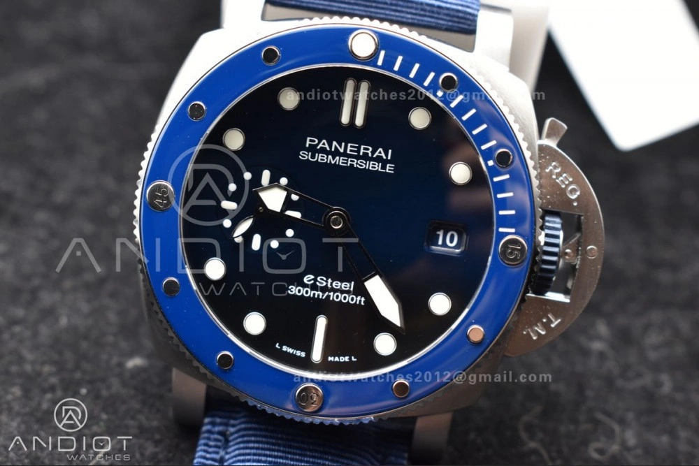 PAM1289 VSF 1:1 Best Edition Blue Dial on Blue Nylon Strap P900