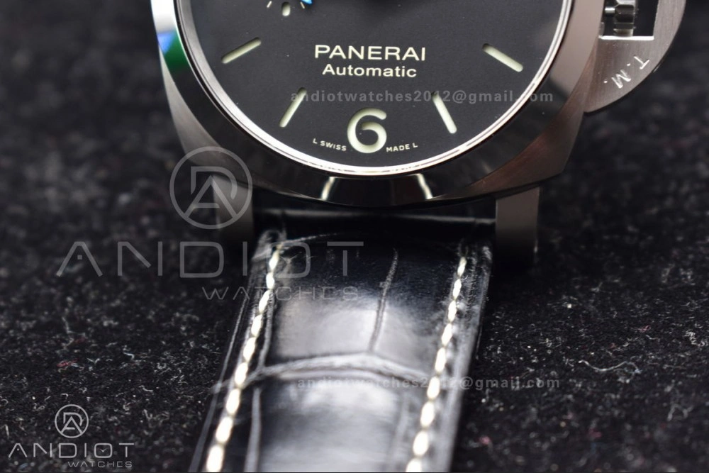 PAM1312  VSF 1:1 Best Edition Black Dial on Black Leather Strap P.9010