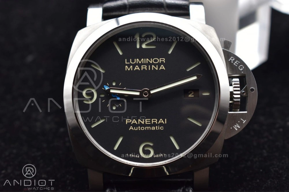 PAM1312  VSF 1:1 Best Edition Black Dial on Black Leather Strap P.9010