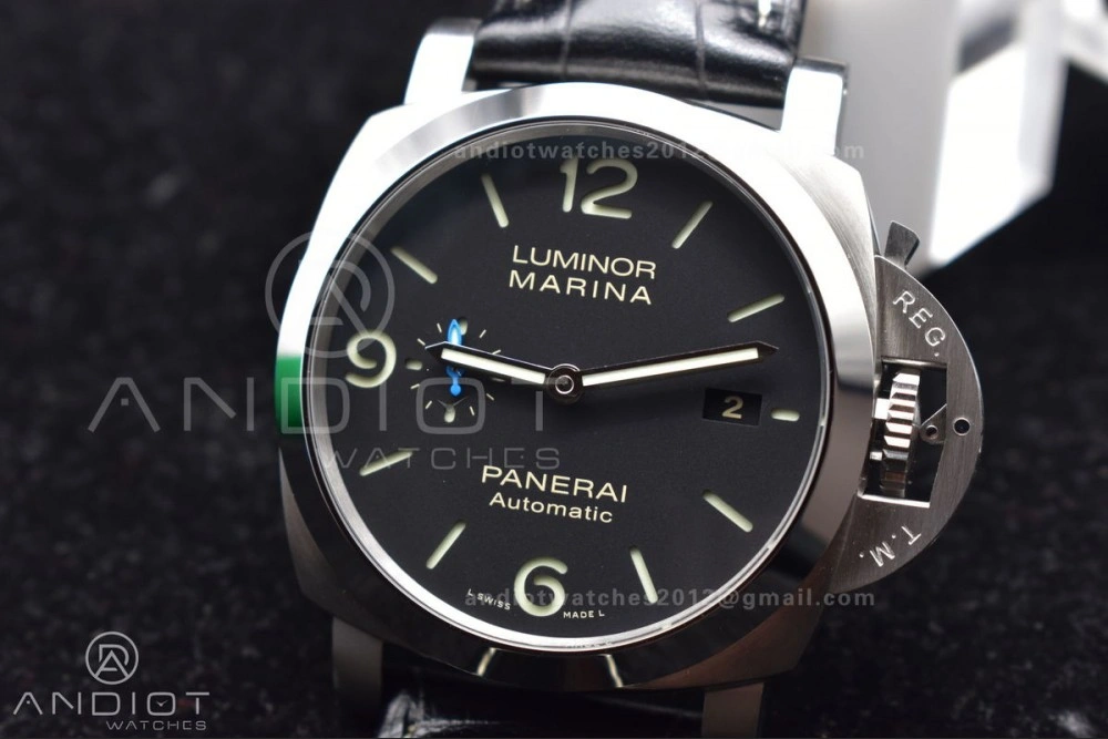 PAM1312  VSF 1:1 Best Edition Black Dial on Black Leather Strap P.9010