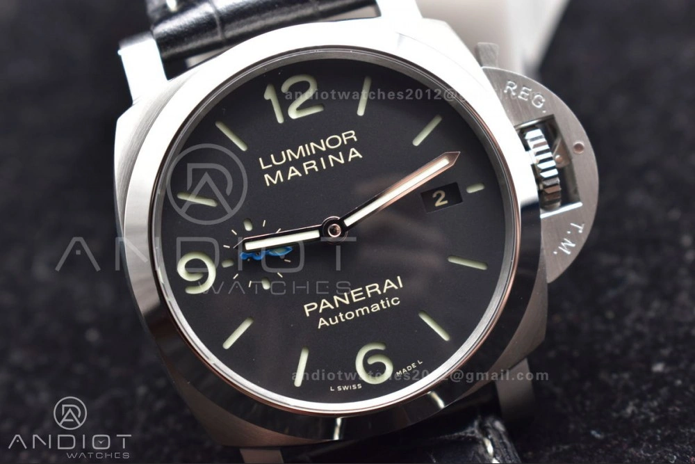 PAM1312  VSF 1:1 Best Edition Black Dial on Black Leather Strap P.9010