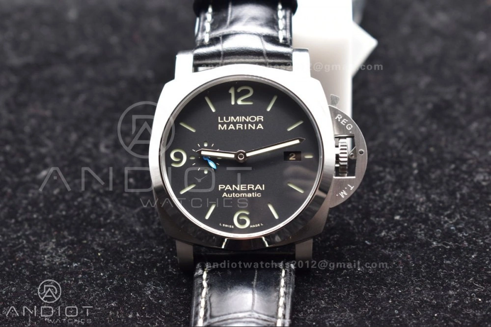 PAM1312  VSF 1:1 Best Edition Black Dial on Black Leather Strap P.9010