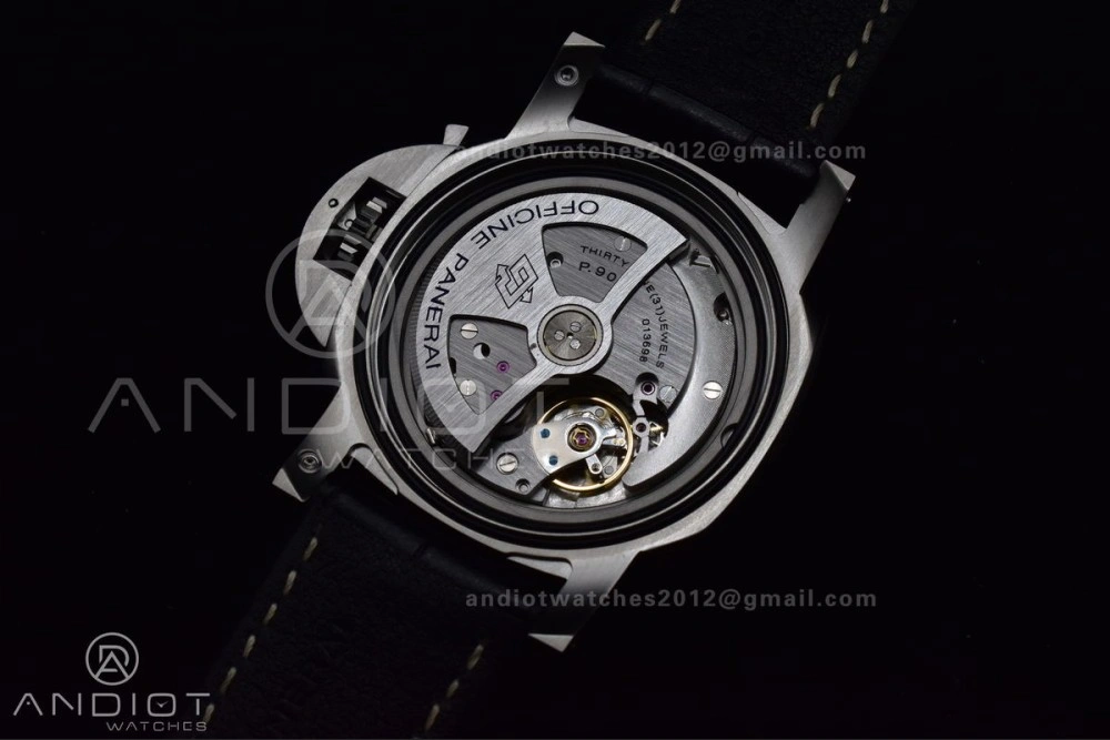 PAM1312  VSF 1:1 Best Edition Black Dial on Black Leather Strap P.9010