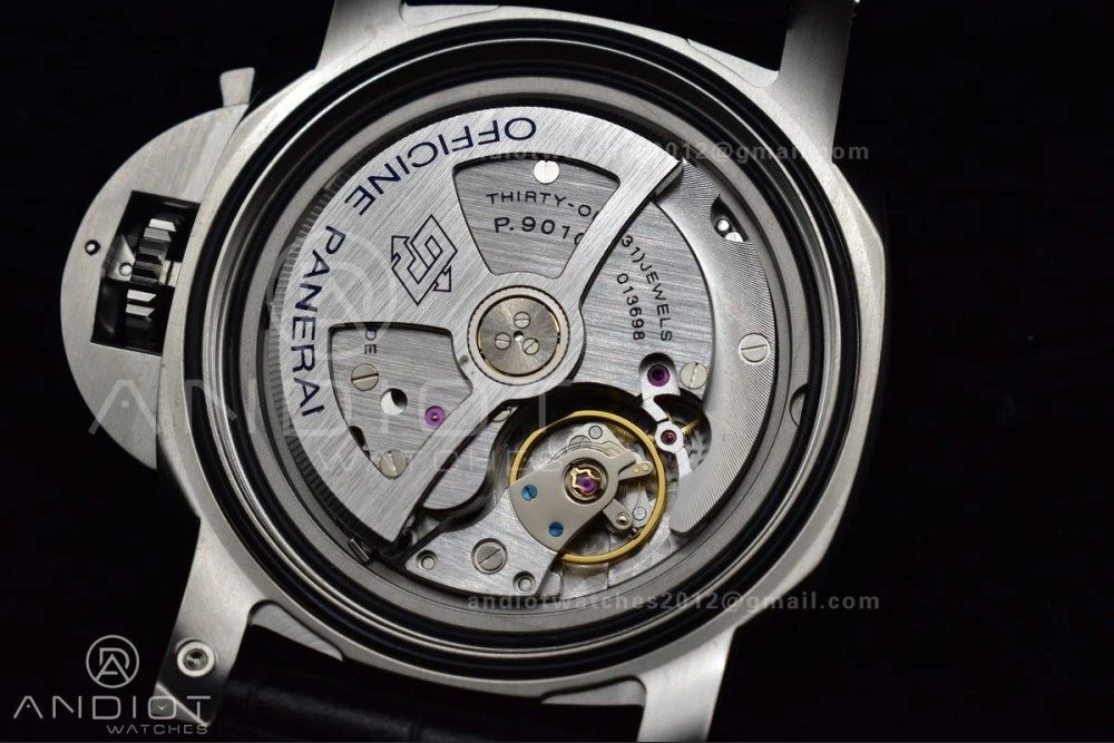 PAM1312  VSF 1:1 Best Edition Black Dial on Black Leather Strap P.9010