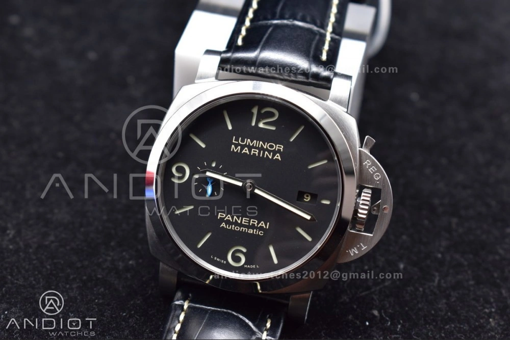 PAM1312 SBF 1:1 Best Edition Black Dial on Black Leather Strap P.9010 Clone