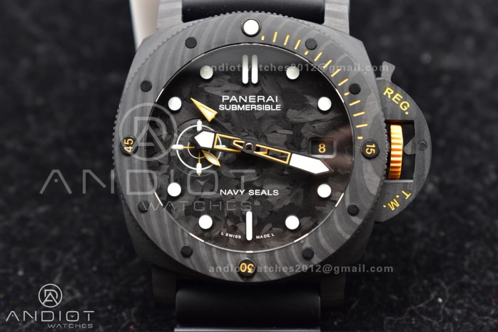 PAM1324 Carbotech VSF 1:1 Best Edition Black Dial On Black Rubber Strap P900