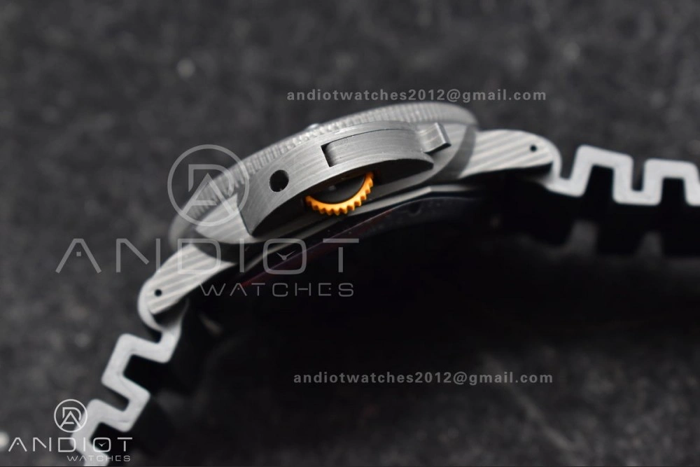 PAM1324 Carbotech VSF 1:1 Best Edition Black Dial On Black Rubber Strap P900