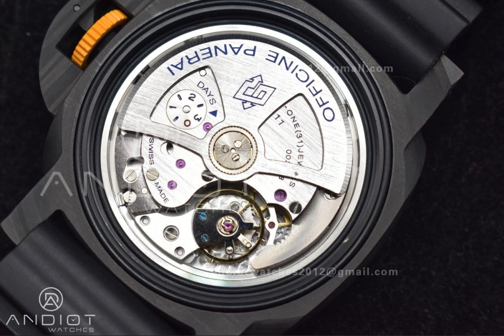 PAM1324 Carbotech VSF 1:1 Best Edition Black Dial On Black Rubber Strap P900